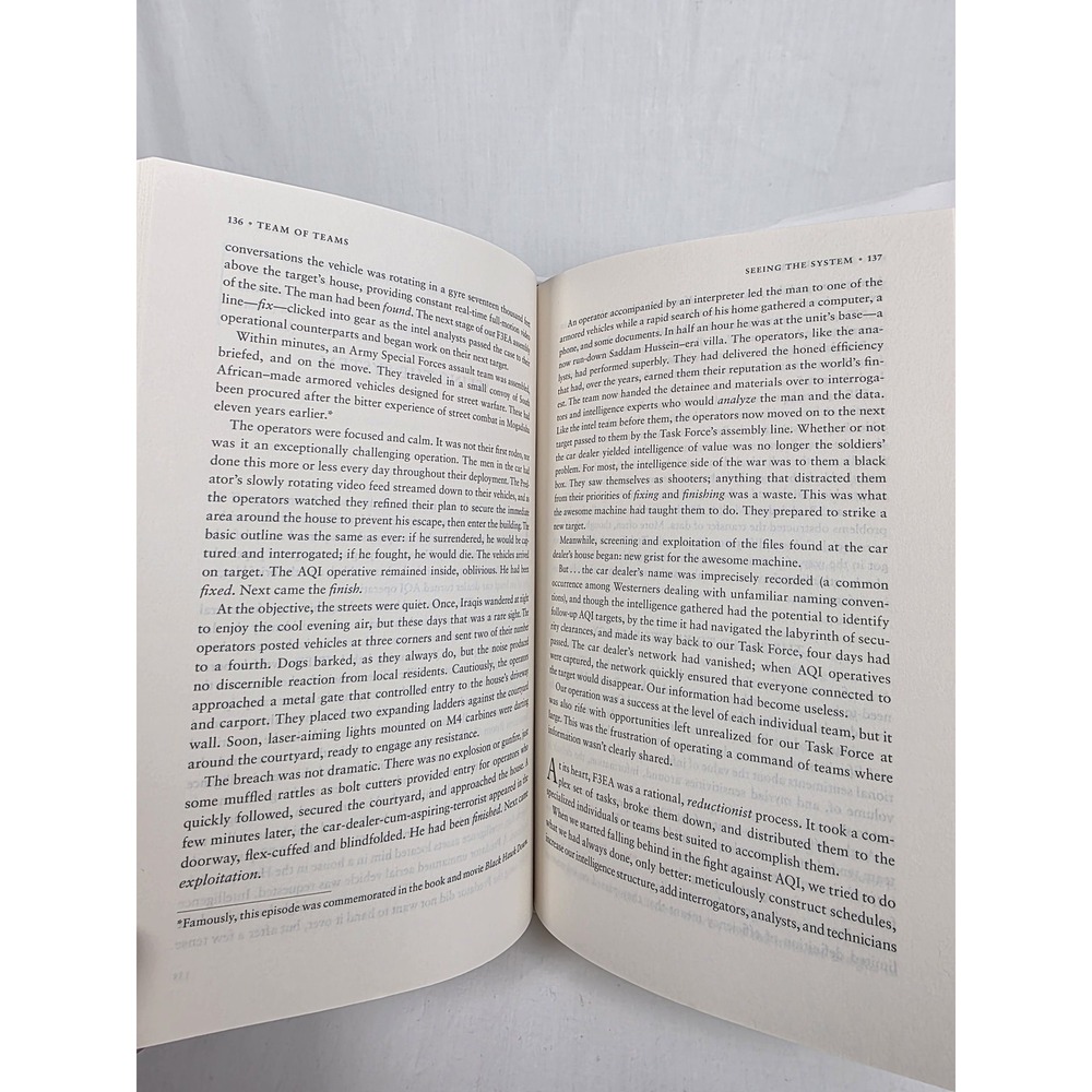 Team of Teams Stanley McChrystal Leadership Strategy Business Hardcover Book - Picture 5 of 9
